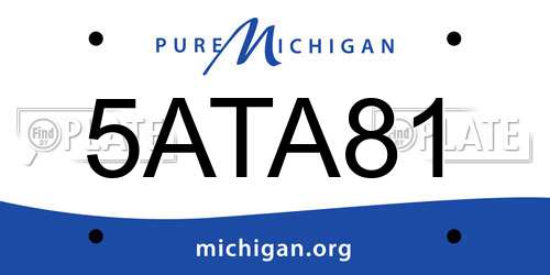 5ATA81 Michigan License Plate