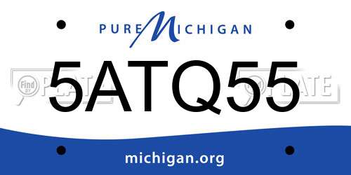 5ATQ55 Michigan License Plate