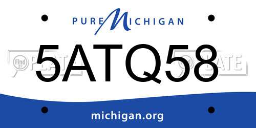 5ATQ58 Michigan License Plate