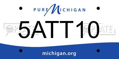 5ATT10 Michigan License Plate