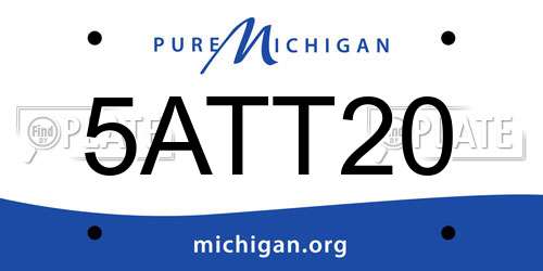 5ATT20 Michigan License Plate