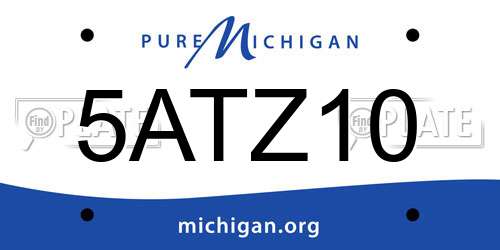 5ATZ10 Michigan License Plate