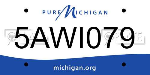 5AWI079 Michigan License Plate