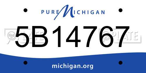 5B14767 Michigan License Plate