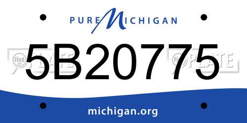 5B20775 Michigan License Plate