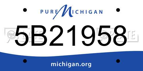 5B21958 Michigan License Plate