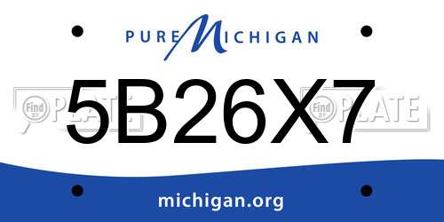 5B26X7 Michigan License Plate