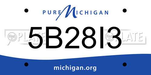 5B28I3 Michigan License Plate