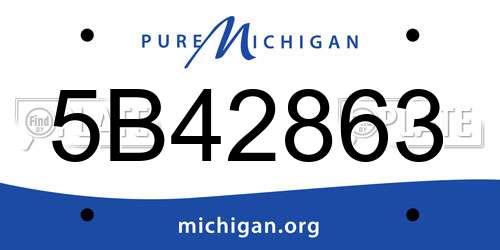5B42863 Michigan License Plate