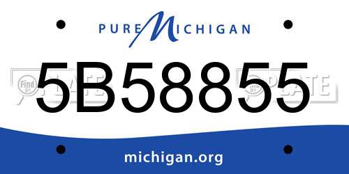 5B58855 Michigan License Plate