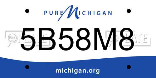 5B58M8 Michigan License Plate