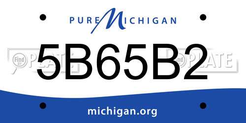 5B65B2 Michigan License Plate