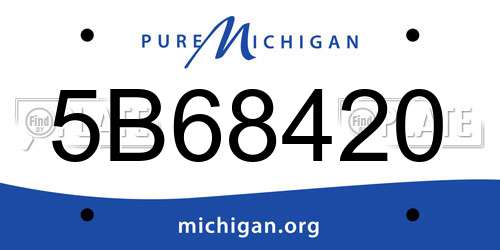 5B68420 Michigan License Plate