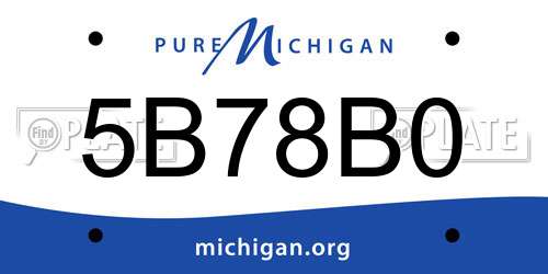 5B78B0 Michigan License Plate