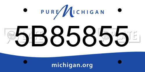 5B85855 Michigan License Plate