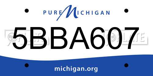 5BBA607 Michigan License Plate