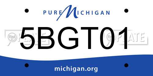 5BGT01 Michigan License Plate