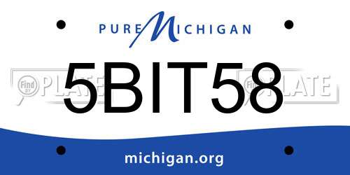 5BIT58 Michigan License Plate