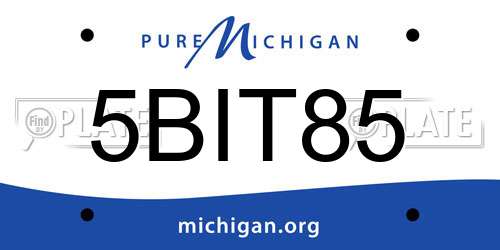 5BIT85 Michigan License Plate