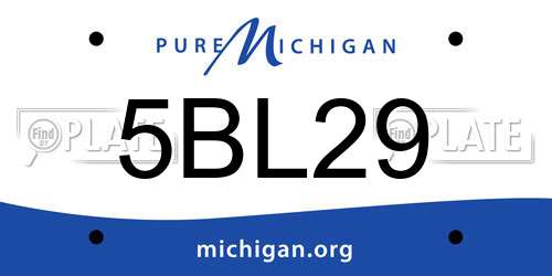 5BL29 Michigan License Plate