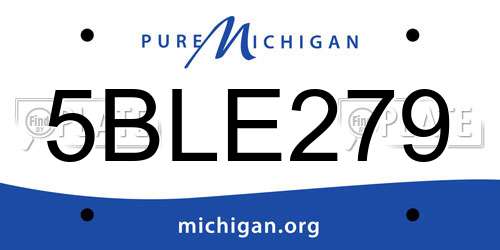 5BLE279 Michigan License Plate