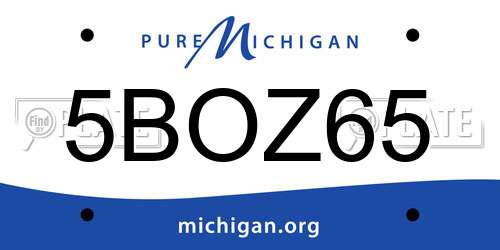 5BOZ65 Michigan License Plate