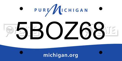 5BOZ68 Michigan License Plate