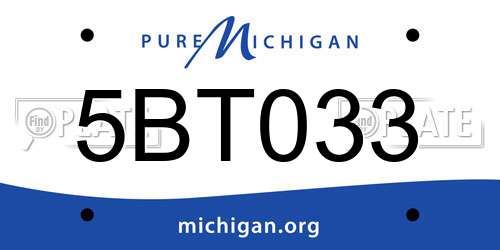 5BT033 Michigan License Plate