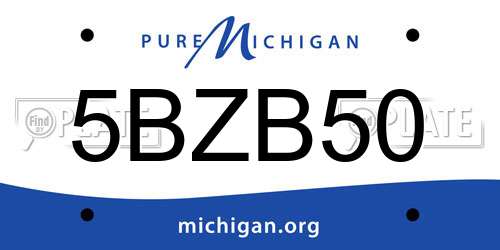 5BZB50 Michigan License Plate