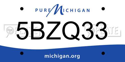 5BZQ33 Michigan License Plate