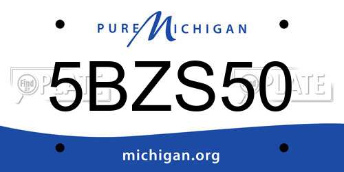 5BZS50 Michigan License Plate