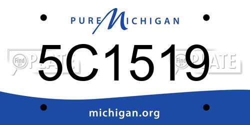 5C1519 Michigan License Plate