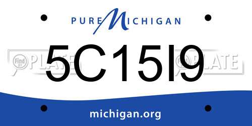 5C15I9 Michigan License Plate