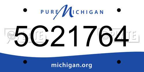 5C21764 Michigan License Plate