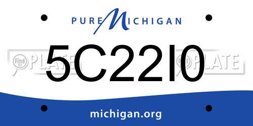 5C22I0 Michigan License Plate