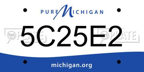 5C25E2 Michigan License Plate