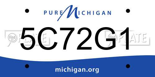 5C72G1 Michigan License Plate