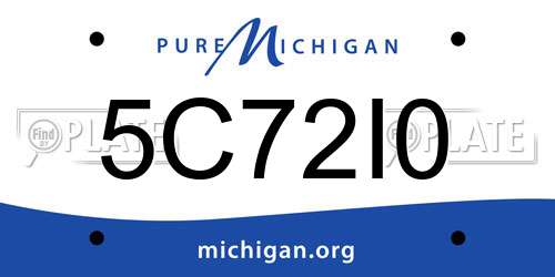 5C72I0 Michigan License Plate