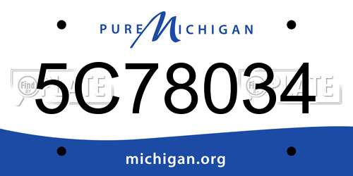 5C78034 Michigan License Plate