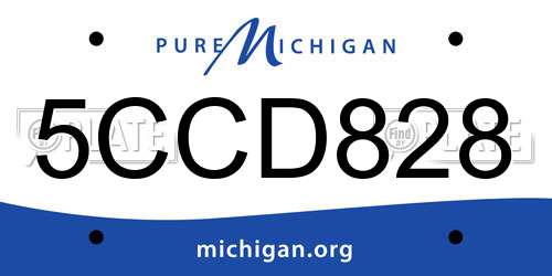 5CCD828 Michigan License Plate