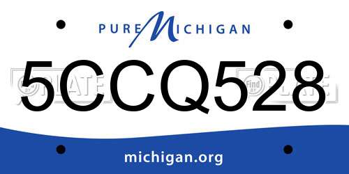 5CCQ528 Michigan License Plate