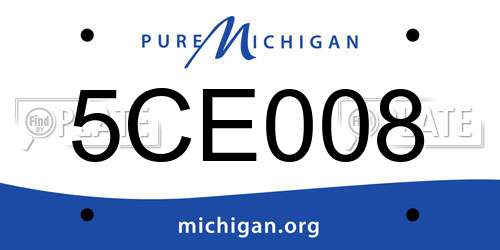 5CE008 Michigan License Plate