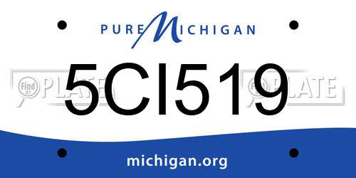 5CI519 Michigan License Plate
