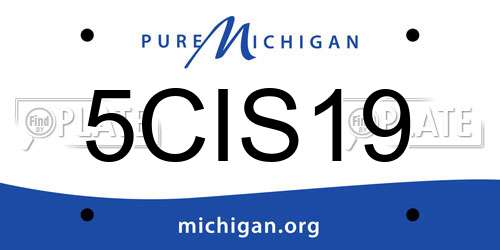 5CIS19 Michigan License Plate