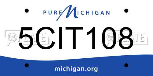 5CIT108 Michigan License Plate