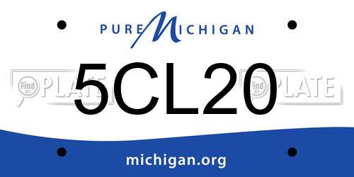5CL20 Michigan License Plate