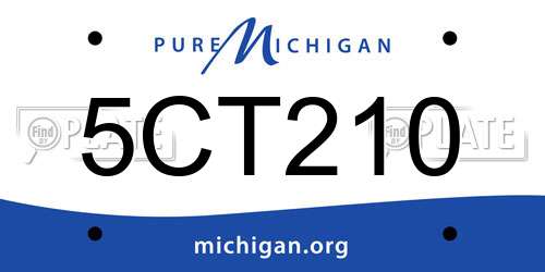 5CT210 Michigan License Plate