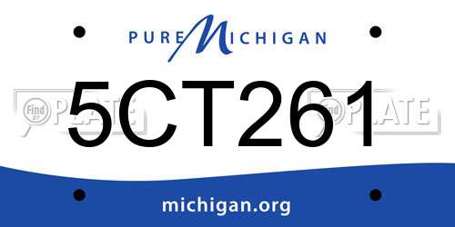 5CT261 Michigan License Plate