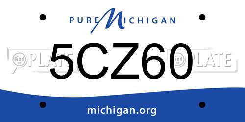 5CZ60 Michigan License Plate