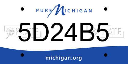 5D24B5 Michigan License Plate
